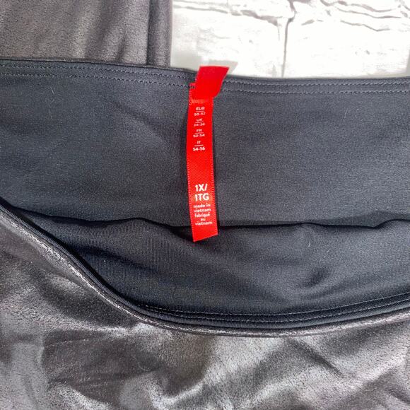 Spanx 1X NWT Faux Leather‎ Leggings Shaping High Rise Sculpt Moto Y2K Athleisure - Picture 6 of 8